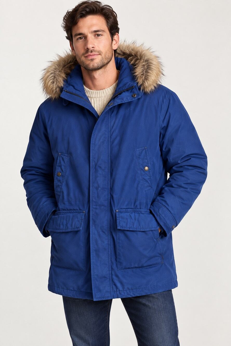 Banana Republic Snorkel Parka Coat Bright Royal – Size M